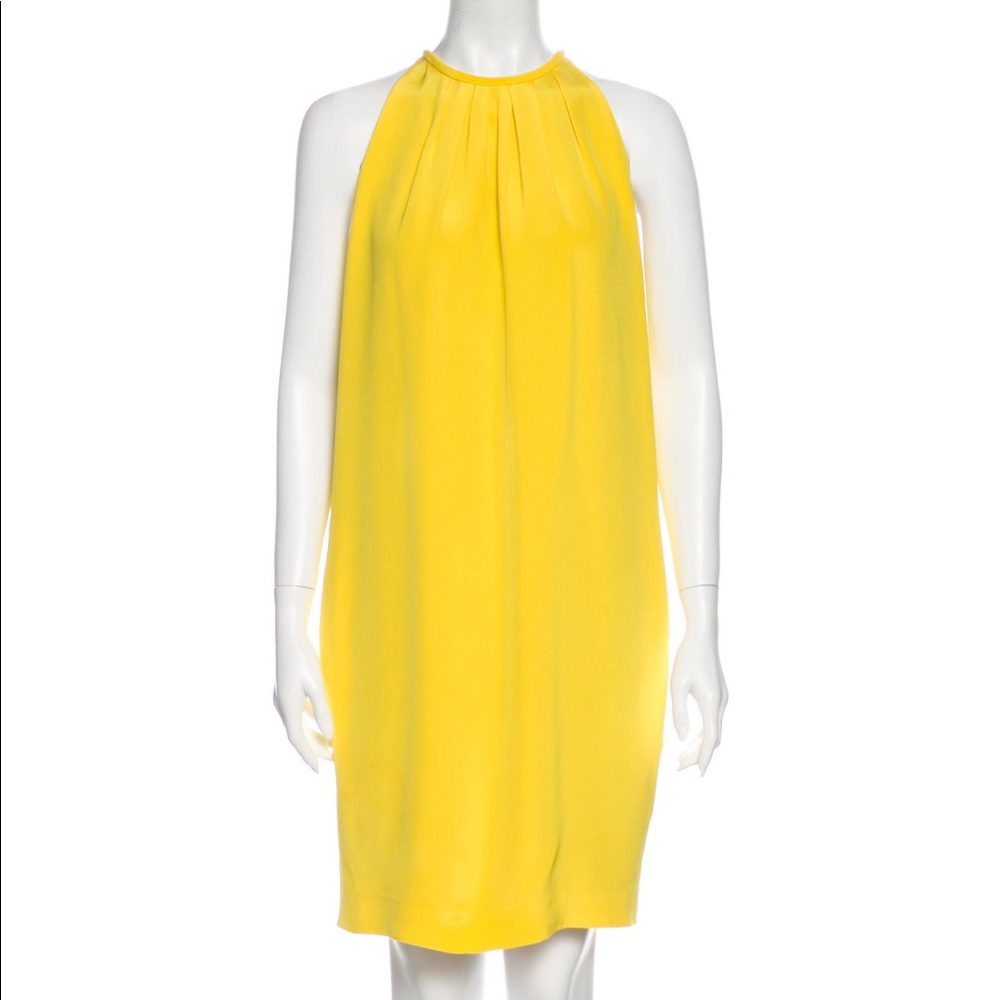Celine yellow silk dress